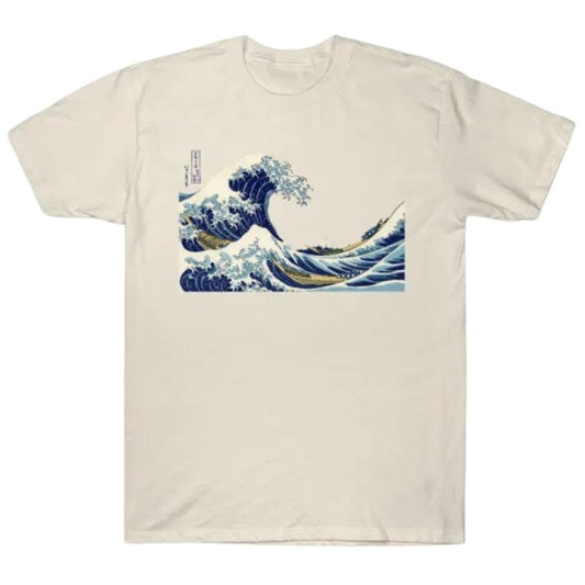 The Great Wave off Kanagawa Tshirt, Gift For Fan, Tshirt Gift Top Menswear Streetwear Underwear Tropical Shortsleeve Casual Crewneck Round Neck