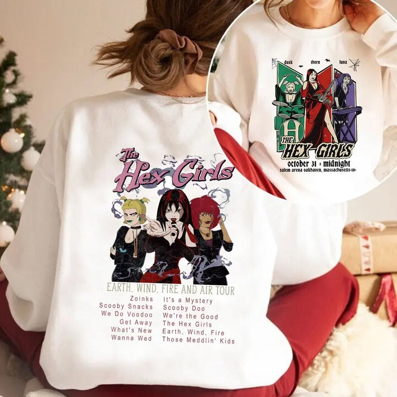 The Hex Girls Rock Band Music 2 Sides Sweatshirt, Rock Band 2 Sides Sweatshirt, Hex Girls 2023 Tour Tee Birthday, Music Concert 2023, Unisex Short Sleeve Tee Shirt