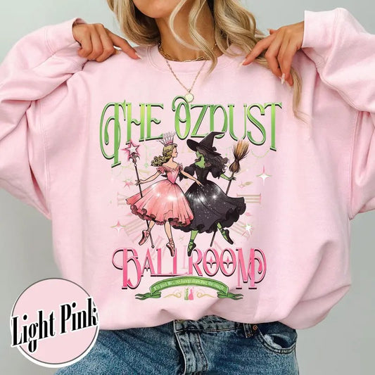 The Musical Ozdust Ballroom Sweatshirt, Dancing Through Life, Wicked Musical, Witch Broomstick, Unisex Short Sleeve Tee