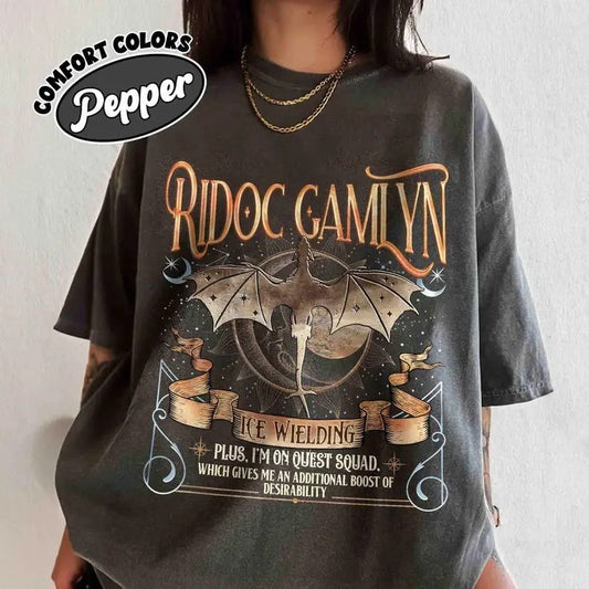 The Quest Squad Onyx Storm Comfort Colors Shirt For Fan, Ridoc Gamlyn Fourth Wing Series T Shirt, Dragon Rider Tee, Gift For Book Lover