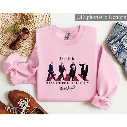 The Return #Trump Shirt, Republican #Trump 2024 Sweater, Make America Great Again, #Donald.Trump MAGA Tee , Retro Chic Tee