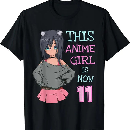 This Anime Girl Is Now 11 Years Old Birthday Girl Kawaii TShirt