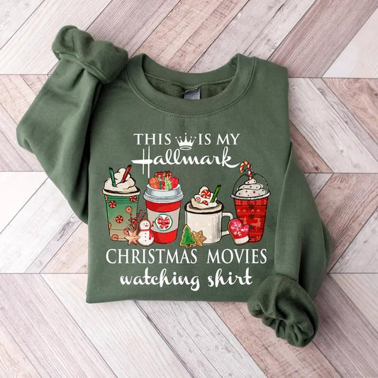 This is My Hallmark Christmas Movie Watching Sweatshirt, Hallmark Christmas Movies Shirt, Holiday Spirit Shirt, Hallmark Sweatshirt Christmas Gift Idea 2024, Gift For Him, Gift For Her