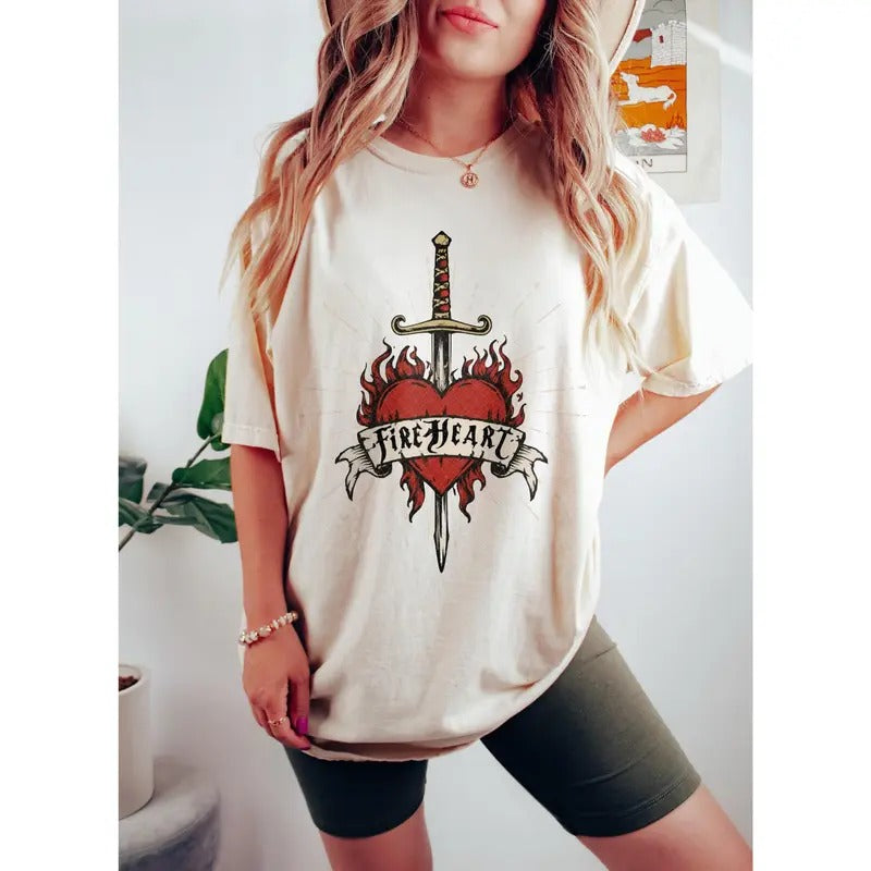 Throne of Glass Fireheart Shirt, Throne Of Glass Tshirt, Terrasen To Whatever End Kingdom Of Ash Shirt, ACOTAR Shirt, ACOTAR Merch