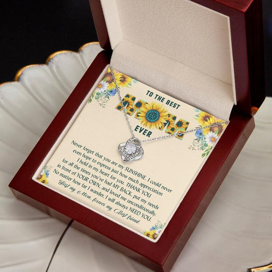 To My Mom Knot Necklace, Mother Jewelry Gift From Daughter, Mother's Day Gift , Necklace With Message Card, Gift For Mom Mommy, Birthstone Jewelry, Necklace With Gift Box, Gifts For Birthday Mother's Day