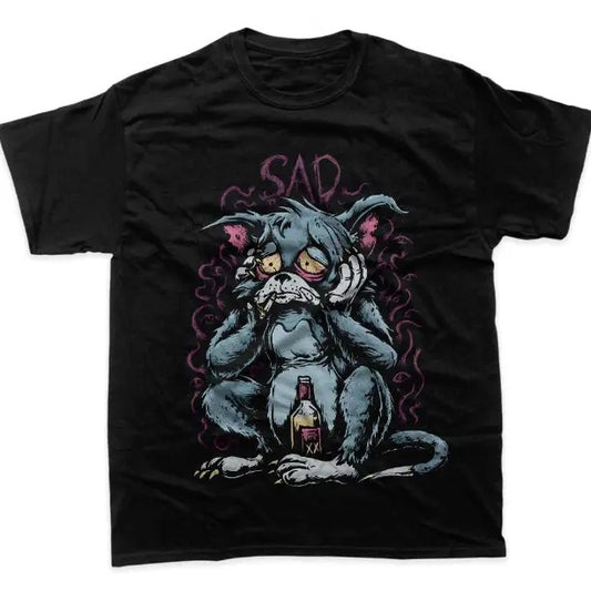 Tom Sad T-Shirt, Tom and Jerry Shirt, Animated Shirt, Graphic Tee, Y2k, Unisex T-Shirt, Gift For Men Women Womenswear Menswear Top Streetwear