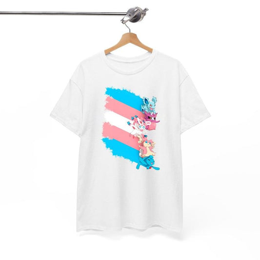 Trans Pride Eevee Pokémon Tee, Trans Pride Sylveon Shirt, Eeveelutions Pokémon Shirt, LGBTQ+ Sylveon & Friends T-Shirt, LGBTQ, LGBT