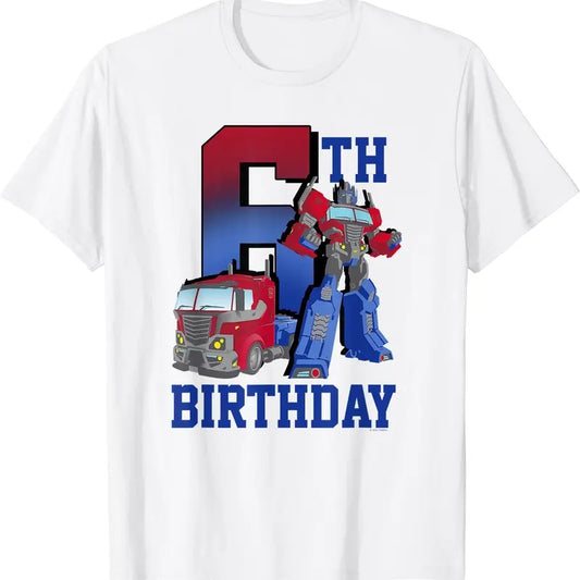 Transformers Optimus Prime 6Th Birthday Gradient Fill Poster TShirt