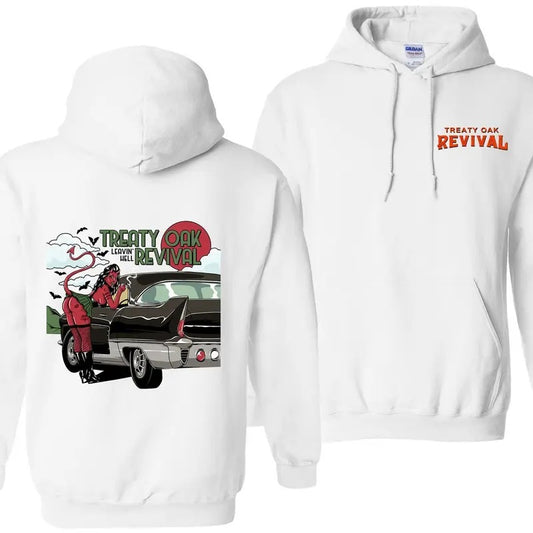 Treaty 0ak Revival Hoodie - Featuring a retro-style design with a unique flair, perfect for those who enjoy bold fashion and music, providing comfort and style - Unisex Trendy Hoodie Classic - Graphic Tees For Women And Men - Gifts For All