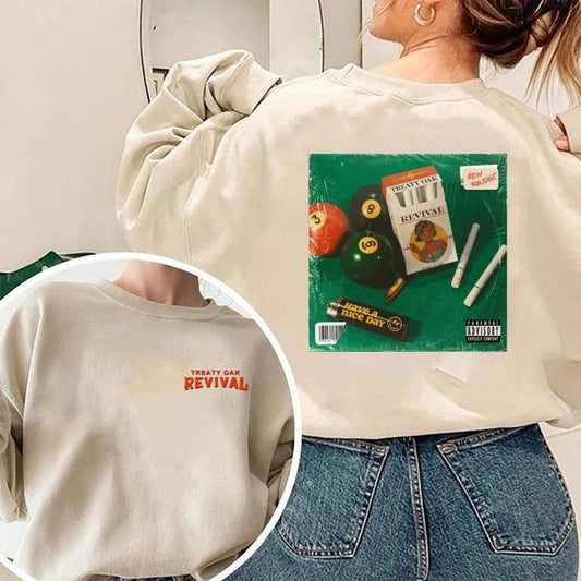 Treaty Oak Revival Sweatshirt - Unique Album Cover Design With Pool Balls And, Ideal For Music Fans And Street Fashion Enthusiasts, Full Colors, Full Sizes, For Men and Women