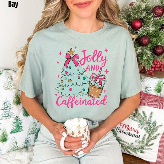 Tree Jolly & Caffeinated Comfort Colors T-Shirt 'NLB'