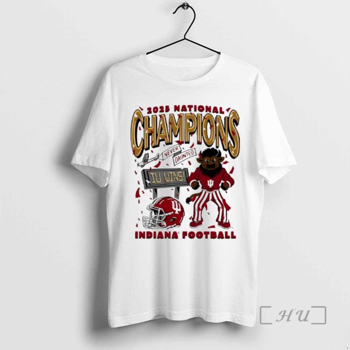 Trending Indiana Hoosiers 2025 National Champions Iu Wins Hoosier The Bison Never Daunted Premium T-Shirts, Hoodie,...