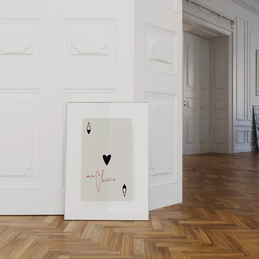 Trendy Ace Of Hearts, Ma Cherie Love French Hearts, Wall Art Retro Vintage, Minimalist Art, Playing Cards Print, Poster Prints No Frame, Gifts For Her Art Prints, Wall Art Home Decor, Big Wall Art, Gifts For Birthday Christmas Xmas Landscape Artwork