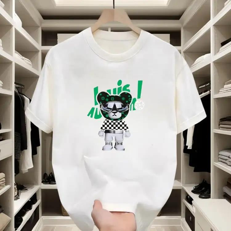 Trendy Streetwear Pure Cotton T - shirt for Youth | Cool Bear Print for Casual Hangouts
