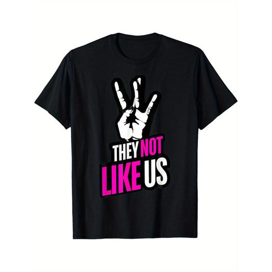 Trendy They Not Like Us For Catchy Music T-Shirt Cotton Crew Neck T-Shirt, Casual Soft Men's T-Shirt Summer Tee made in usa