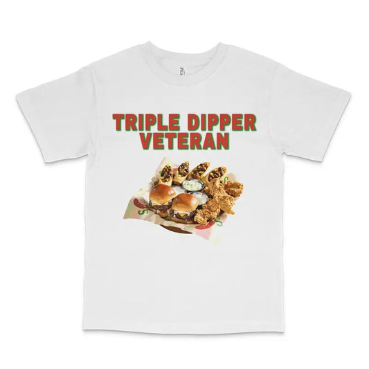 Triple Dipper Veteran Custom Printed T-Shirt