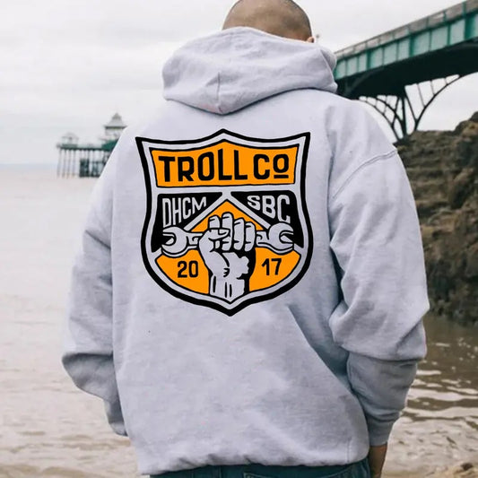Troll Co Workwear T-shirt Sweatshirt Hoodie, Trending Mechanic Unisex Shirt, DHCM SBC Back Side Printed Streetwear