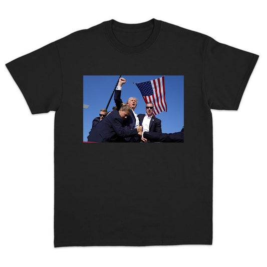 Trum Rally Shooter Shirt - Trum 2024 USA Freedom Shirt Pro Trum Make American Great Again Unisex T-Shirt Shortsleeve Menswear Top