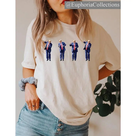 #Trump Dance Meme Tshirt, Save America Shirt, #Trump 2024 Tee, America First T-Shirt, Funny #Donald.Trump MAGA Gift , Retro Chic Tee