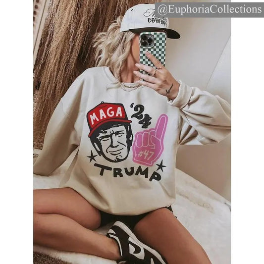 #Trump Sweatshirt Hoodie Tee #Donald.Trump Crewneck Vote #Trump 2024 Make America Great Again Cute , Global Trending Outfits