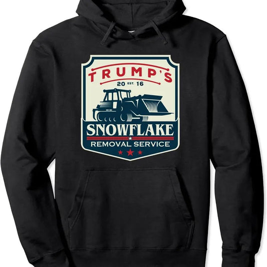 Trump's Snowflake Rmoval Service, Funny Donald Trump 2024 Hoodie | Unisex Hooded Sweatshirt