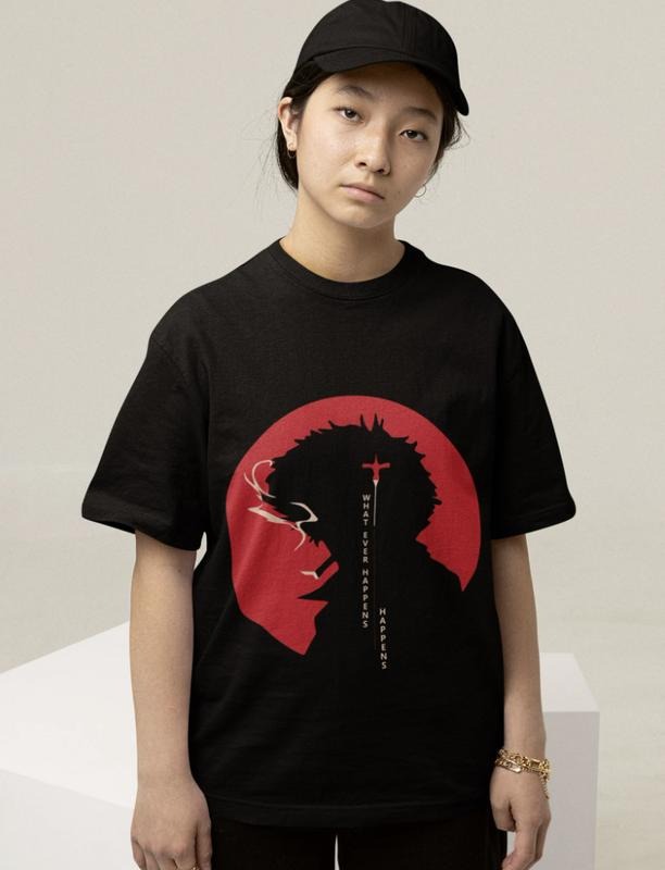 UNISEX - Vintage Anime Tshirt, Retro Anime Shirt, Whatever Happens, Graphic Tee Menswear Top Underwear Streetwear