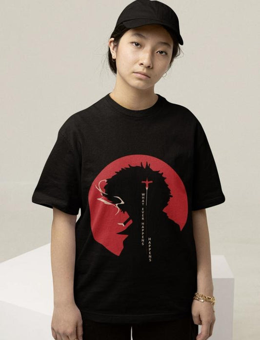 UNISEX - Vintage Anime Tshirt, Retro Anime Shirt, Whatever Happens, Graphic Tee Menswear Top Underwear Streetwear