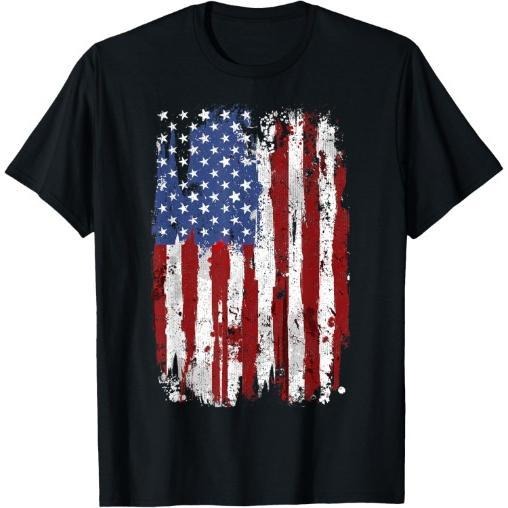 USA Flag American Flag United States of America 4th of July T-Shirt Made in USA