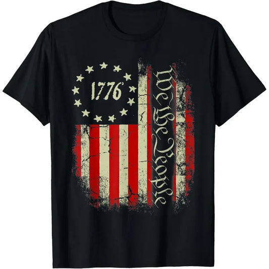 USA US Flag Patriotic 4th of July America T-Shirt made in usa