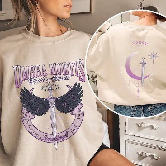 Umbra Mortis Crescent City Sweatshirt, Orion Hunt Athalar T Shirt, SJM Bookish Fan Merch, Book Tok, Bryce Quinlan Tee
