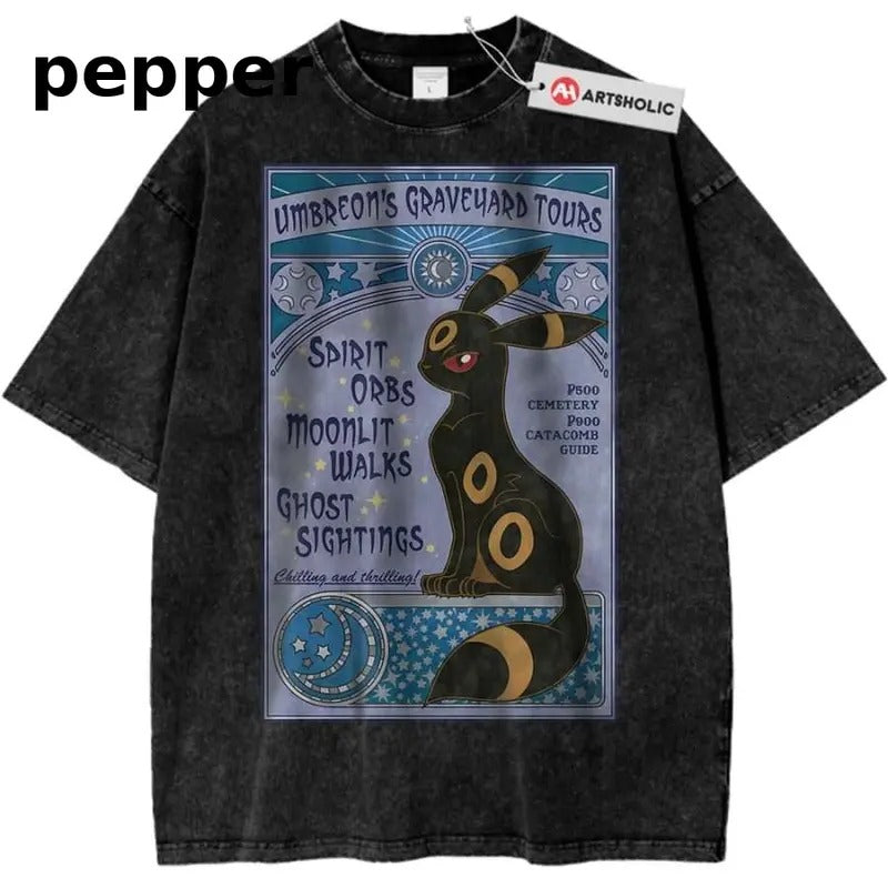 Umbreon Shirt, Pokemon Shirt, PKM Shirt, Anime Shirt, Vintage Tee Menswear Top Underwear Tshirt Shortsleeve