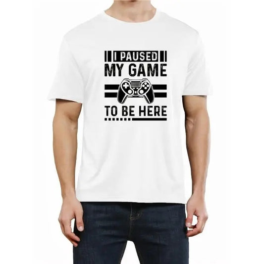 Unique Gamer Print Tee Shirt - Men's Casual Short Sleeve T-Shirts for Summer - Fun Gaming Humor Graphic Tee Made in USA