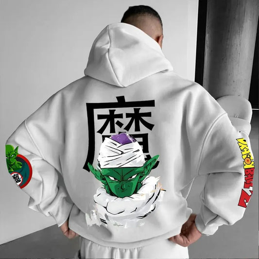 Unisex Anime Piccolo Print Hoodie, Dragon Ball Hoodie, Manga Hoodie For Men, Best Anime Hoodie, Gift For Anime Lovers, Anime Printed Shirt, DB Gift For Fans, Gift For Him, Gift For Her
