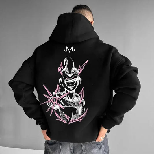 Unisex Casual Anime MAJIN BUU Hoodie, Manga Hoodie For Men, Best Anime Hoodie, Gift For Anime Lovers, Anime Printed Shirt, DB Gift For Fans, Gift For Him, Gift For Her