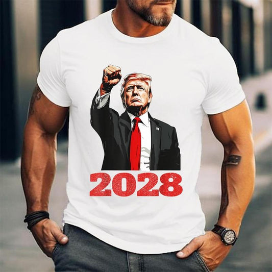 [Unisex Cotton] Vote Donald Trump 28 Shirt - Trump 2028 T- Shirt , Short Sleeve, Top Unisex