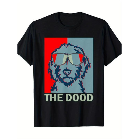 Unisex Cotton T-Shirt with Geometric Doodle Print, Casual Round Neck Short Sleeve Tee, Digital Heat Transfer Design, Regular Fit for All Seasons Made in USA