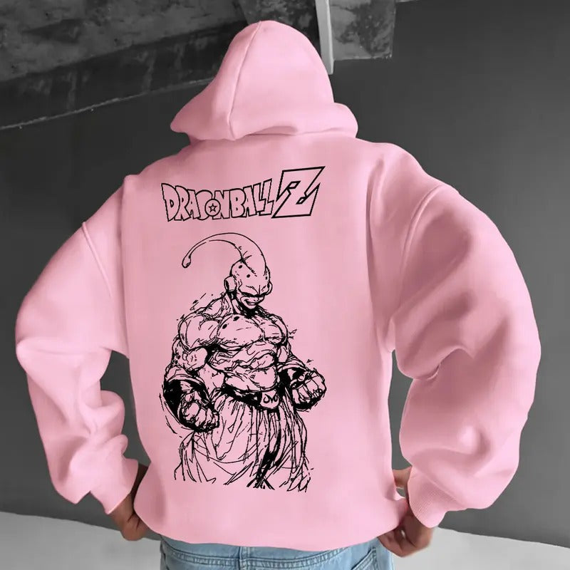 Unisex Majin Buu Graphic Print Hoodie, Manga Hoodie For Men, Best Anime Hoodie, Gift For Anime Lovers, Anime Printed Shirt, DB Gift For Fans, Gift For Him, Gift For Her Tops