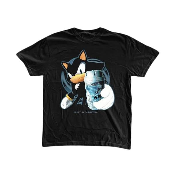 Unity Outy Destiny T-Shirt, Shadow the Hedgehog Shirt, Unisex Graphic Tees Gothic Grunge Y2k Emo Scene Amity Affliction Style Clothes Men Women Streetwear