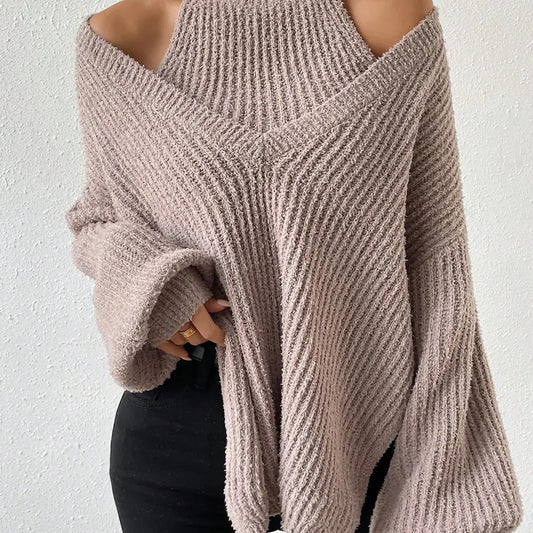 V Neck Bishop Long Sleeve Pullover Sweaters with Tank TopsY2K
