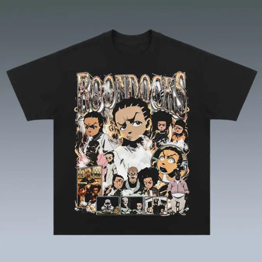 VINTAGE TEE | BOONDOCKS, Prints Vintage T-Shirt, Cartoon Shirt, Funny Shirt, Graphic Tee Shirt, Unisex T-Shirt, Gift For Him, Crewneck Short Sleeve Shirt, Shirt Trending Top Menswear Underwear