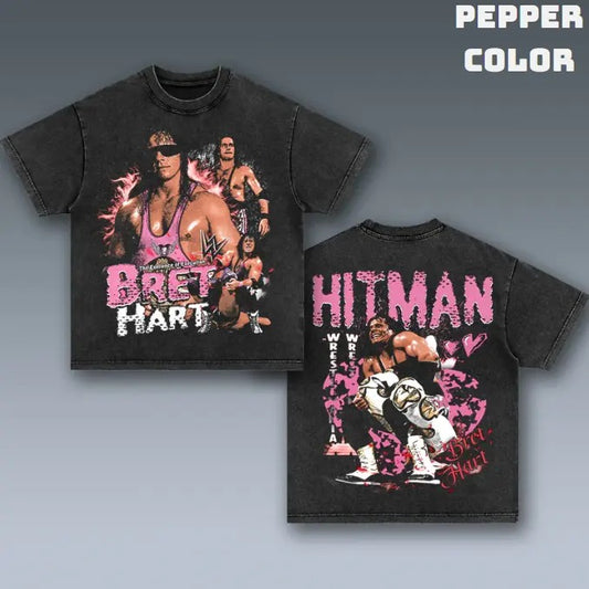 VINTAGE TEE | BRET HART, Double Sided Prints Vintage T-Shirt, Wrestler Shirt, WWE Shirt, Graphic Tee, Unisex T-Shirt, Gift All Top Menswear