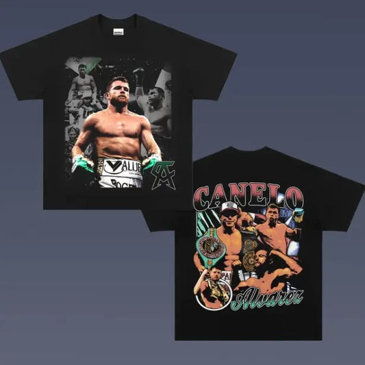 VINTAGE TEE | CANELO ALVAREZ TEE, Double Sided Prints Vintage T-Shirt, Boxing Shirt, UFC Shirt, Graphic Tee, Unisex T-Shirt, Gift All Top Menswear
