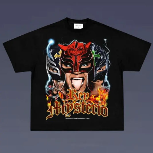 VINTAGE TEE | REY MYSTERIO, Prints Vintage T-Shirt, Wrestler Shirt, WWE Shirt, Vintage Graphic Tee, Unisex T-Shirt, Gift For All Top Menswear