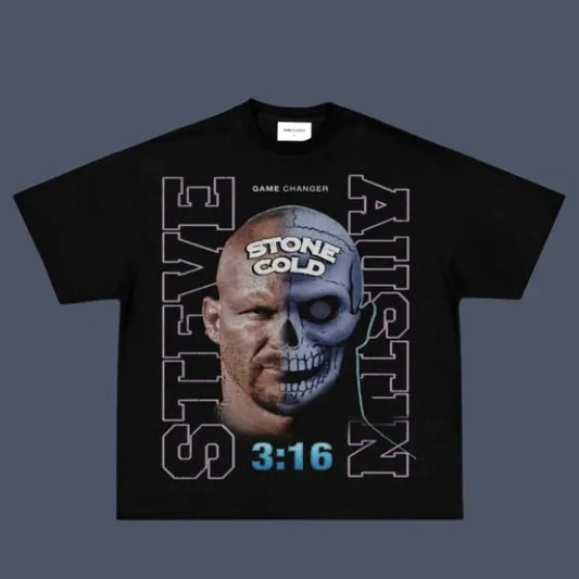 VINTAGE TEE | STEVE AUSTIN, Prints Vintage T-Shirt, Wrestler Shirt, WWE Shirt, Vintage Graphic Tee, Unisex T-Shirt, Gift All Top Menswear