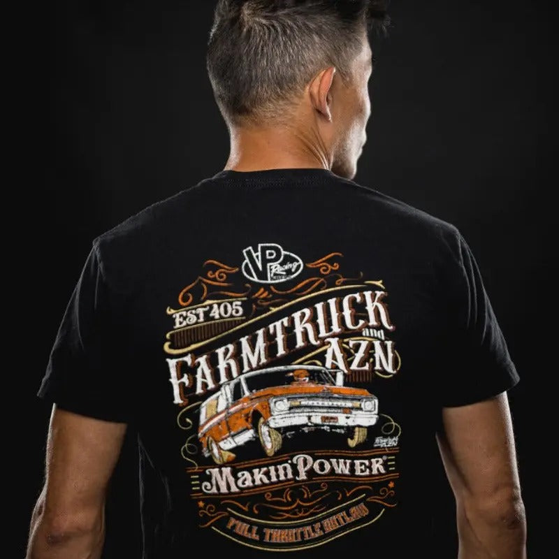 VP Racing Fuels Farmtruck AZN Makin' Power Menswear Top Apparel Short Sleeve Crewneck T-Shirt 100% Cotton for Men Casual Streetwear