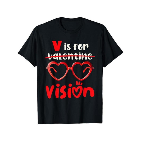 Valentine's Day Heart-Shaped Vision Graphic Tee - 100% Cotton, Breathable & Soft Casual Wear for Men, Sizes S to XXXL made in usastyle{n002}2