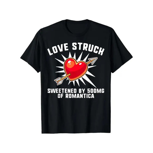 Valentines Day Love Sweetened Romantica Heart With Arrow Cou T-ShirtMens Casual Print Tee Shirt - 180g Fabric Weight 100% Pure Cotton S-XXXL Round Neck Men'S Valentines day T-shirtmade in usa
