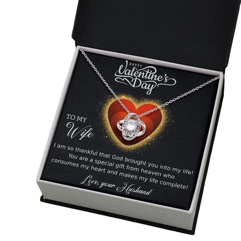 Valentines Day Necklace, To My Wife Necklace, Pendant For My Wife, Faith Based Valentines Day Jewelry, Love Necklace With Message Card, Gift For Wife, Necklace With Gift Box, Valentine Gift Ideas, Jewelry Box