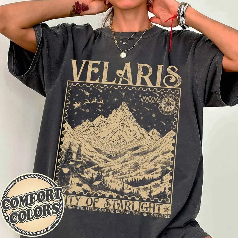 Velaris City of Starlight Acotar Comfort Colors Shirt, Acotar Christmas Shirt, Court of Thorns and Roses, City of Starlight, Bookish Shirt