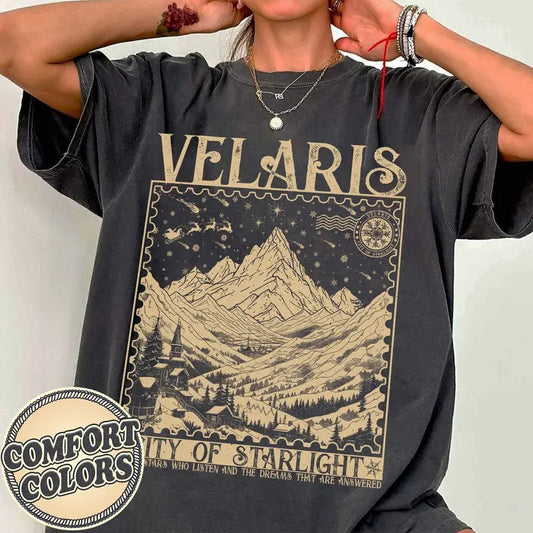 Velaris City of Starlight Acotar Comfort Colors Shirt, Acotar Christmas Shirt, Court of Thorns and Roses, City of Starlight, Bookish Shirt